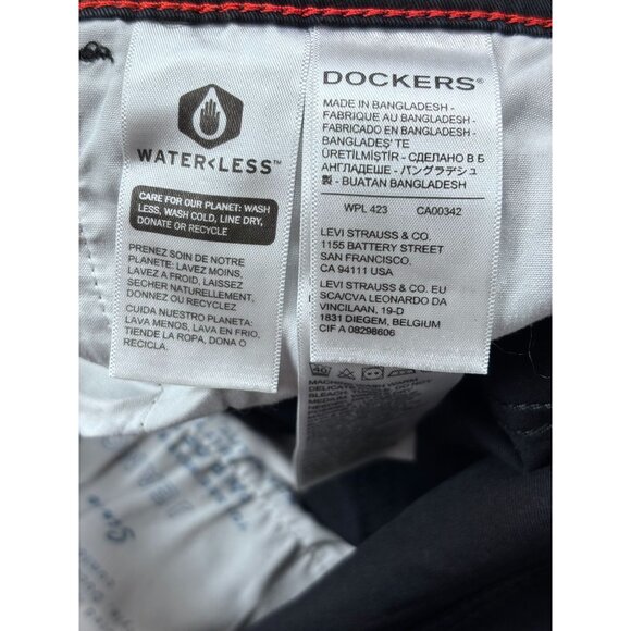 Dockers Mens Black Straight-Fit Pants W36 L29 Cotton Blend - Picture 14 of 15